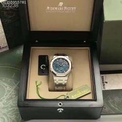新款预售 TWA出品 国外最新玩物 终于有复刻解毒来了 双重时间 美联社 AP爱彼 皇家橡树 26120ST.OO.1220ST.01 复刻机芯Cal.2329/2846自动机械 316L精钢 41mmx 13.5mm 防刮蓝宝石水晶镜面 (功能介绍: 小时 分钟 日期 动力储备指示 第二时区 24小时区) 夜光指针 原装折叠扣 Logo鲜明！商品规格:默认规格
