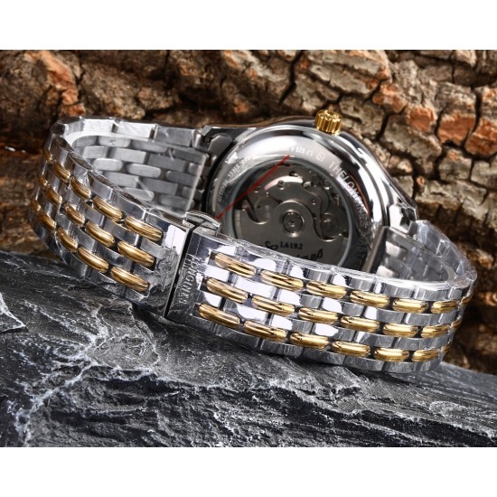 实物拍摄品牌：浪琴-LONGINES 类型：[酷]男士腕表表壳：316精钢（做工优质）表带：进口小牛皮/316精钢（两种可选）机芯：高级定制全自动机械机芯（走时稳定）玻璃：高级强化镀膜镜面尺寸：直径40mm，厚度12.5mm
