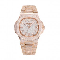 MS Factory强势来袭！百达翡丽PATEK PHILIPPENautilus 5719/10G－010白金腕表，品牌举世闻名超凡珠宝满天星完美结合，这款豪华百达翡丽腕表独特及富有魅力设计，是展现完美工艺的升华之作，是成功人士身份的象征。 进口原装Cal.324 S C自动机械机芯，直径40毫米，至尊奢华腕表，18K白金施洛华钻。蓝宝石双面水晶镜面，日历显示，50米深度防水，瑞士超强夜光！！！