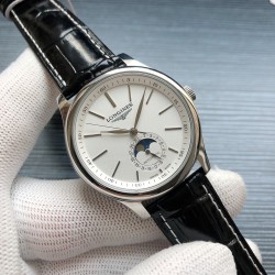 2019浪琴官网新品v2版本浪琴 LONGINES L33 名匠系列月相 市场上唯一一家官方1:1复刻版本，不惜成本[强]升级瑞机壳套字面，原装月相，区别市场普通版本 配置全自动机械机芯，316L精钢，蓝宝石镜面，尺寸39.5mm专柜同步，SJ出品让表又再次刷新高性价比的购表体验