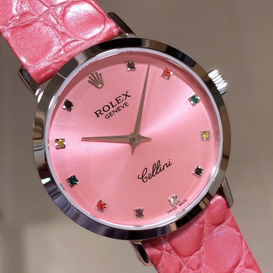 实拍 劳力士2020新品女性腕表 高级腕表ROLEX,一见倾心。劳力士切利尼女款奢华版惊艳上市,表面镶嵌12颗施洛华世奇彩钻,蕴意生命多姿多彩。表盘32尺寸,适配所有女神的手腕。手表搭载进口9015机芯,厚度仅为8毫米,足够薄,让您佩戴更舒适! 实拍 劳力士2020新品女性腕表 高级腕表ROLEX,一见倾心。劳力士切利尼女款奢华版惊艳上市,表面镶嵌12颗施洛华世奇彩钻,蕴意生命多姿多彩。表盘32尺寸,适配所有女神的手腕。手表搭载进口9015机芯,厚度仅为8毫米,足够薄,让您佩戴更舒适!