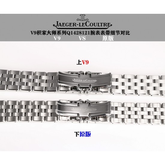V9 积家 JL 大师系列1428121 J28 钢带经过长达3年时间精心研发,13套大大小小零散模具,39道工序的磨合,每一个菱角.细角凹凸明显可见,对表图明显无差异!39毫米 的直径设计(尺寸专柜一样,非42不对版),表盘布置10点钟的动能显示窗, 2点钟的日历显示盘,6点钟位置的第二时区显示盘,还有最下面的世界时显示窗,搭配的完美无瑕,堪称经典之作。搭载积家自动的CaL.939自动上链机芯。欢迎品鉴! V9 积家 JL 大师系列1428121 J28 钢带经过长达3年时间精心研发,13套大大小小零散模具,39道工序的磨合,每一个菱角.细角凹凸明显可见,对表图明显无差异!39毫米 的直径设计(尺寸专柜一样,非42不对版),表盘布置10点钟的动能显示窗, 2点钟的日历显示盘,6点钟位置的第二时区显示盘,还有最下面的世界时显示窗,搭配的完美无瑕,堪称经典之作。搭载积家自动的CaL.939自动上链机芯。欢迎品鉴!