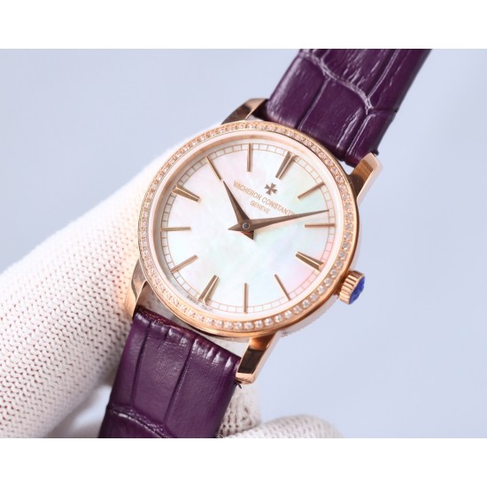 新款!江诗丹顿传袭超薄系列-Vacheron Constantin专为女神打造的,奢华时尚,采用进口316钢表壳,搭配原装进口9015机芯(0返修),天然蓝宝石玻璃镜面,直径33mm,超薄工艺7.8mm,超强防水30米,竹节纹进口小牛皮表带 新款!江诗丹顿传袭超薄系列-Vacheron Constantin专为女神打造的,奢华时尚,采用进口316钢表壳,搭配原装进口9015机芯(0返修),天然蓝宝石玻璃镜面,直径33mm,超薄工艺7.8mm,超强防水30米,竹节纹进口小牛皮表带