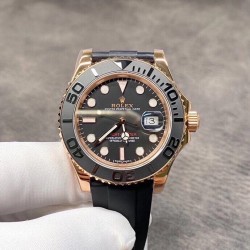 ROLEX 劳力士 YACHT MASTER 游艇名仕型 116655 精钢镀厚玫瑰金表壳 陶瓷表圈 可双向转动 旋入式表冠 蓝宝石镜面日历放大镜 Glidelock折叠保险表扣 直径40mm！