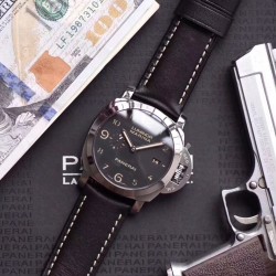 ི 沛纳海 PAM359全身抛光316L精钢 三明治数字刻度面盘 超强夜光  44mm直径 搭配小牛皮 经典简约 百搭只选