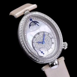 AW厂高端品质：宝玑那不勒斯王后系列REINE DE NAPLES[色]高品质女士瑞士石英机芯女表[色]设计灵感正是来自宝玑大师为那不勒斯王后卡洛琳缪拉所创制的世界首枚腕表。该系列腕表采用鹅卵形的表壳和机芯，设计独特，曲线优美，以时尚.优雅的形式表达现代女性的柔美与妩媚，散发着浓浓诗意。
