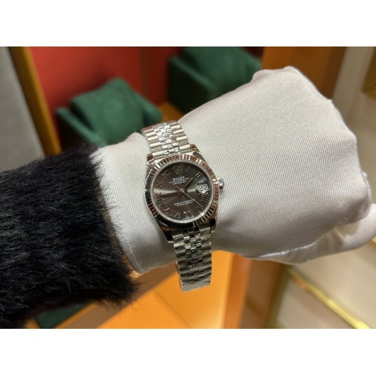 劳力士水泥灰日志31mm316L精钢材质2236全自动机械机芯