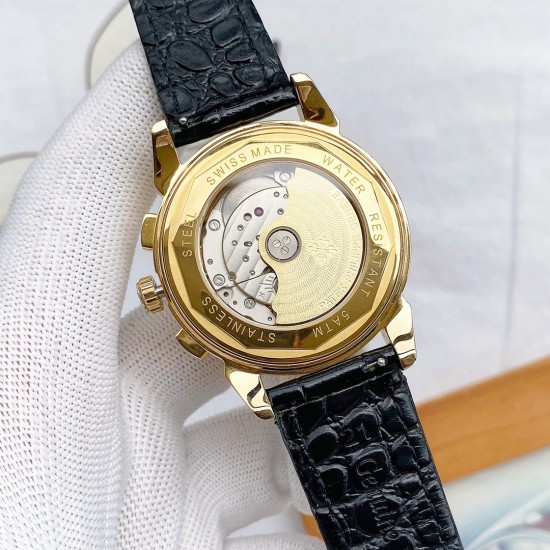 PP最新款式 百达翡丽Patek Philippe 搭配进口9100多功能机芯(零返修)功能(24小时,星期,星辰,月份)进口316精钢!搭配意大利进口小牛皮!原装针扣!尺寸42mm。耐磨防刮蓝宝石玻璃!超强防水50米!简约而不简单!百达翡丽,你值得拥有.实物拍摄品质如一! PP最新款式 百达翡丽Patek Philippe 搭配进口9100多功能机芯(零返修)功能(24小时,星期,星辰,月份)进口316精钢!搭配意大利进口小牛皮!原装针扣!尺寸42mm。耐磨防刮蓝宝石玻璃!超强防水50米!简约而不简单!百达翡丽,你值得拥有.实物拍摄品质如一!