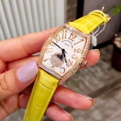 星辰 法兰克穆勒-Franck Muller(FM)❥酒桶形系列❥瑞士石英机芯❥镀膜玻璃镜面❥表壳尺寸32x43mm          厚度约9mm