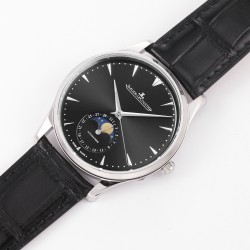 【GF豪华高配版】积家月相大师系列正装男表Q1368420.（表壳直径39mm，厚度9.9mm）【月相盘】CNC精雕成型（非贴片）相似度高达98%！【机芯】原装开模复刻Cal.925/1一体机芯，GF不忘初心，每一只机芯出厂前都经过一系列严格测试筛选！