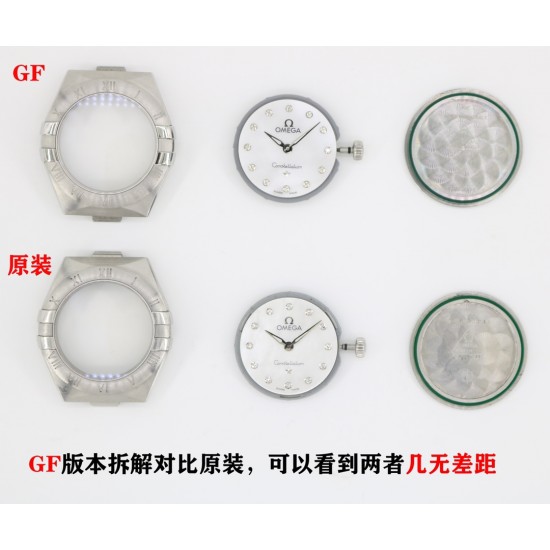️特价️ GF星座对比原装双11特价️一大波来袭,售完即罄! ️特价️【璀璨星空,女神同款】GF新款欧米茄第五代星座系列25mm瑞士石英女士腕表。整表经过了精致的打磨处理,表链的横向拉丝璀璨耀眼(白!亮!美!不是所有的不锈钢都叫精钢!),表壳及表链两侧倒角,经制表师们手工抛光打磨的边缘令腕表看起来更加精细!原版开模,上手无破绽!致力打造复刻界打磨最精致的星座,没有之一!(⚠️拆带方向看头粒背面箭头)G Factory,专注良心好品质! ️特价️ GF星座对比原装双11特价️一大波来袭,售完即罄! ️特价️【璀璨星空,女神同款】GF新款欧米茄第五代星座系列25mm瑞士石英女士腕表。整表经过了精致的打磨处理,表链的横向拉丝璀璨耀眼(白!亮!美!不是所有的不锈钢都叫精钢!),表壳及表链两侧倒角,经制表师们手工抛光打磨的边缘令腕表看起来更加精细!原版开模,上手无破绽!致力打造复刻界打磨最精致的星座,没有之一!(⚠️拆带方向看头粒背面箭头)G Factory,专注良心好品质!