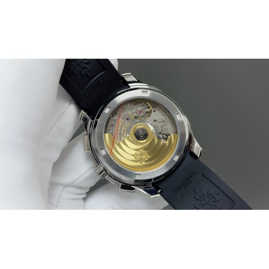 今日推荐百达翡丽  AQUANAUT系列5968A 银壳黑色 42mm 多功能一体机芯 顶级品质 出货实拍✈️