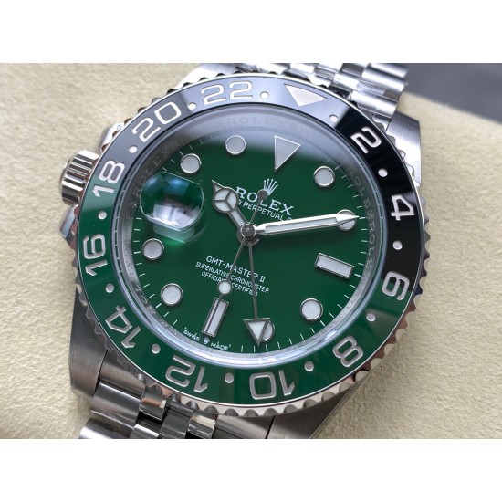 ROLEX 劳力士 格林尼治 GMT，圈口过渡无痕，搭载3285一体机，做工极好！贵金属钢印扣子！