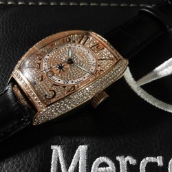 法兰克 穆勒(Franck Muller)⌚️51*17mm 全自动机械机芯独特复古的酒桶壳身设计就像美式嘻皮士的皮衣敢梦想 享自由