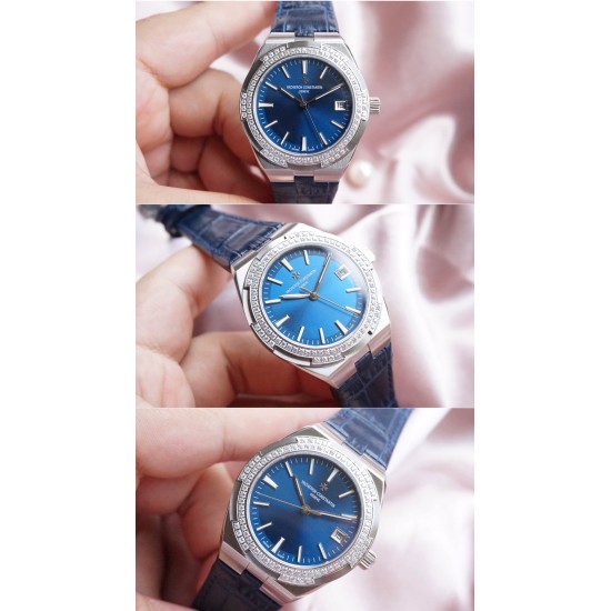 ★实拍 女神推荐款【Vacheron Constantin江诗丹顿】纵横四海系列OVERSEAS女款小号型【表壳】表径3610.8mm 质感细腻大方 84颗圆形切割施华洛水钻璀璨夺目 蓝宝石镜面永不刮花【表盘】大三针的设计 简约大方 旭日纹缎面拉丝的工艺处理 深邃优雅 18k金时标均带白色夜光涂层【机芯】CITIZEN8系列改Cal.5300机芯(机芯稳定零返修 )后原装18k纳米镀金质摆陀【表带扣】半马其他十字三片折叠式表扣 进口牛皮表带越欣赏 越懂欣赏 ★实拍 女神推荐款【Vacheron Constantin江诗丹顿】纵横四海系列OVERSEAS女款小号型【表壳】表径3610.8mm 质感细腻大方 84颗圆形切割施华洛水钻璀璨夺目 蓝宝石镜面永不刮花【表盘】大三针的设计 简约大方 旭日纹缎面拉丝的工艺处理 深邃优雅 18k金时标均带白色夜光涂层【机芯】CITIZEN8系列改Cal.5300机芯(机芯稳定零返修 )后原装18k纳米镀金质摆陀【表带扣】半马其他十字三片折叠式表扣 进口牛皮表带越欣赏 越懂欣赏