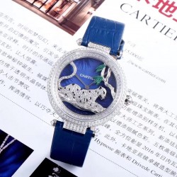 ⏱创意是一种态度，一种对生命的主动、积极、自主的态度。今天，腕表之家编辑就给大家介绍卡地亚创意宝石腕表系列HPI00776腕表，细赏这款腕表，盘面具体形象中折射着丝丝抽象韵味，微妙的剪影蕴藏深深哲理。千万别让你的逻辑思维完爆头脑、占了上风，且跟编辑共同走进这款别具匠心的创意腕表，俯仰之间，就宛如置身另一种境界。CARTIER卡地亚创意宝石腕表系列HPI00776腕表（关键词：创意宝石腕表系列，瑞士石英，镶钻的豹子）。01-03