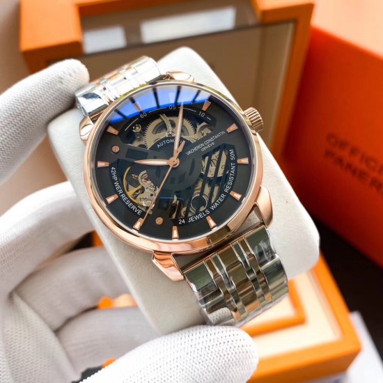 江诗丹顿-Vacheron Constantin ‼️精品男士腕表,劲爆镂空设计,技艺精湛,独具匠心,尊贵大气,绅士风范。采用全自动机械机芯,顶级316精钢表壳表带,矿物质超强镜面,尺寸43-13 江诗丹顿-Vacheron Constantin ‼️精品男士腕表,劲爆镂空设计,技艺精湛,独具匠心,尊贵大气,绅士风范。采用全自动机械机芯,顶级316精钢表壳表带,矿物质超强镜面,尺寸43-13