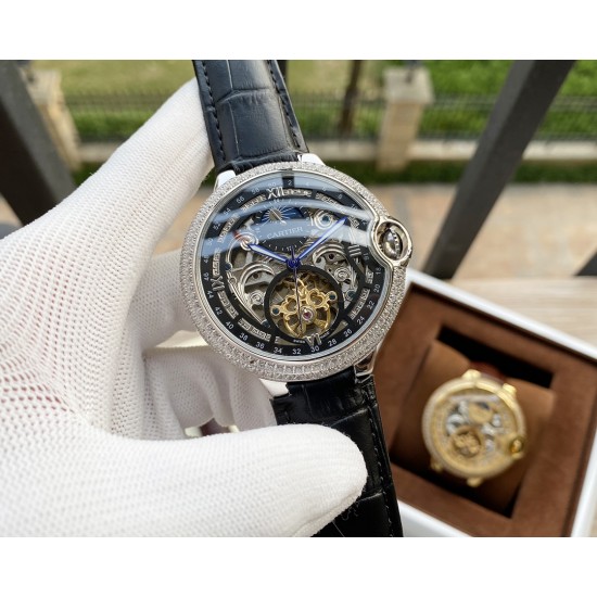 卡地亚 Cartier 精品男士腕表,劲爆镂空设计,技艺精湛,独具匠心,尊贵大气,绅士风范。采用全自动机械机芯,顶级316精钢表壳,进口小牛皮表带,矿物质超强镜面,尺寸46-13 卡地亚 Cartier 精品男士腕表,劲爆镂空设计,技艺精湛,独具匠心,尊贵大气,绅士风范。采用全自动机械机芯,顶级316精钢表壳,进口小牛皮表带,矿物质超强镜面,尺寸46-13