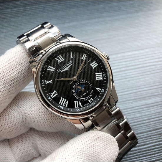 2019浪琴官网新品v2版本浪琴 LONGINES L33 名匠系列月相 市场上唯一一家官方1:1复刻版本，不惜成本[强]升级瑞机壳套字面，原装月相，区别市场普通版本 配置全自动机械机芯，316L精钢，蓝宝石镜面，尺寸39.5mm专柜同步，SJ出品让表又再次刷新高性价比的购表体验
