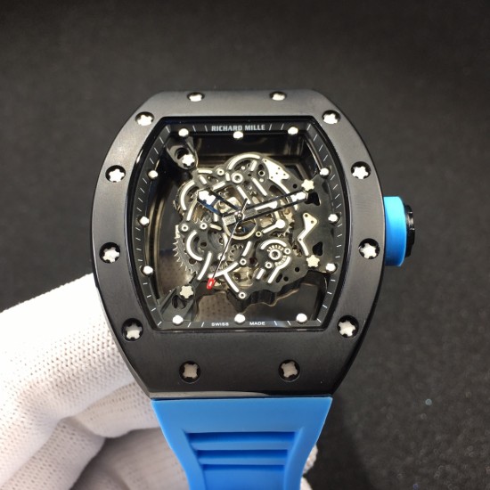 理查德米勒【Richard Mille】最新特别版,颜色调到非常完美 专业打造 顶级版本RM055 一直爆炸款式的表现,无表盘设计,镂空机芯可以从正面和底面均能一览无余,让你爱不释手!卓越品质。造型霸气不羁,独一无二般的感觉,具有震撼人心的魅力。 理查德米勒【Richard Mille】最新特别版,颜色调到非常完美 专业打造 顶级版本RM055 一直爆炸款式的表现,无表盘设计,镂空机芯可以从正面和底面均能一览无余,让你爱不释手!卓越品质。造型霸气不羁,独一无二般的感觉,具有震撼人心的魅力。