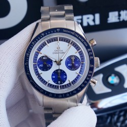 欧米茄 OMEGA 超霸系列升级版全新上市，再续非凡传奇，经典文艺 、霸气十足、搭配原装进口7750全自动机械机芯（零返修）直径41mm，厚度：11mm，汇集星期，月份，日期显示等多功能于一身。最佳男士腕表之美誉，蓝宝石镜面、奥氏体316L精钢表壳，PVD炉内电镀工艺，意大利精致小牛皮，904钢带欢迎订购⚠️请认准独家品质