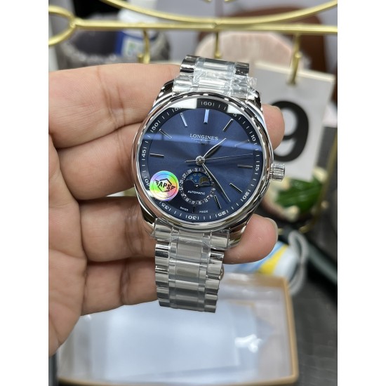 浪琴-LONGINES 名匠月相✨系列 尽显圆润,典雅的精髓奥妙 全自动机械机芯 打磨光滑,散件打磨的精钢表带,采用与原装一致的蝴蝶表扣 直径40mm! 浪琴-LONGINES 名匠月相✨系列 尽显圆润,典雅的精髓奥妙 全自动机械机芯 打磨光滑,散件打磨的精钢表带,采用与原装一致的蝴蝶表扣 直径40mm!