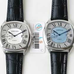 LS精品  卡地亚Drive 系列火热来袭最时尚单品！！卡地亚经典系列  优美的弧线 搭配着顶级奢华风格真钻镶嵌 吸引眼球 9字位24小时功能 蓝宝石玻璃镜面 永不刮花 进口全自动机械机芯 走时精准  奢华大气 光彩夺人