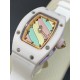 实拍 理查德米勒 RichardMille 糖果棉花糖 最新爆款 bon bon系列最稀有的作品!克服传统工艺打破模式!钟表最受尊敬的技术之一。不是所有人的嫁妆,棉花糖运动曲线和颜色,它们是诱人的。有了理查德米勒,实现了把棉花糖戴在你的手腕上!白色陶瓷加上黄粉绿搪瓷表盘,RM-07柔和的颜色创造了一个组合...甜蜜!糖果店的一次旅行,一个让人难以置信的艺术品。你会戴上它吗? 实拍 理查德米勒 RichardMille 糖果棉花糖 最新爆款 bon bon系列最稀有的作品!克服传统工艺打破模式!钟表最受尊敬的技术之一。不是所有人的嫁妆,棉花糖运动曲线和颜色,它们是诱人的。有了理查德米勒,实现了把棉花糖戴在你的手腕上!白色陶瓷加上黄粉绿搪瓷表盘,RM-07柔和的颜色创造了一个组合...甜蜜!糖果店的一次旅行,一个让人难以置信的艺术品。你会戴上它吗?