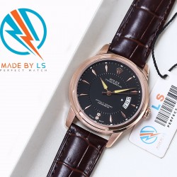 LS精品2019新款劳力士火爆上市机芯：进口机芯(零返修)尺寸：40mmX10mm镜面：蓝宝石玻璃，防水，永不刮花材质：316L精钢振频：28800每小时振荡次数动力：动力储备48小时表带：意大利精选小牛皮防水深度:  100米