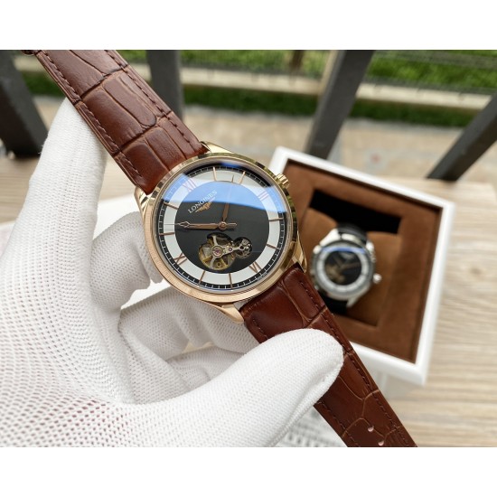 浪琴Longines 精品男士腕表,经典大三针搭载葫芦型镂空设计,技艺精湛,独具匠心,尊贵大气,绅士风范。采用全自动机械机芯,顶级316精钢表壳,进口小牛皮表带,矿物质超强镜面,尺寸43*13 浪琴Longines 精品男士腕表,经典大三针搭载葫芦型镂空设计,技艺精湛,独具匠心,尊贵大气,绅士风范。采用全自动机械机芯,顶级316精钢表壳,进口小牛皮表带,矿物质超强镜面,尺寸43*13