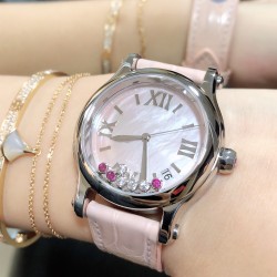 实拍《YF 》新品上市 萧邦 HAPPY DIAMONDS 五彩缤纷系列 278559-3020 。