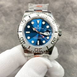 劳力士游艇系列，蓝色表盘！Yacht-Master超级进口904L游艇40mm系列 搭载2824机芯。升级细节：表带和表壳均为进口904钢铸造而成（打磨和抛光各个细节均非常细腻）手感十足.AR的圈口与正品一致的冲压下去（使之圈口与边缘无缝而且平整！904钢其它款式的圈口工艺也与正品一致，不需要再额外加工！字面的颜色和放射纹工艺与正品基本一致！并搭载正品海外代购包装物料     最强版904钢YM-游艇系列【tw出品 必属精品】出货实拍