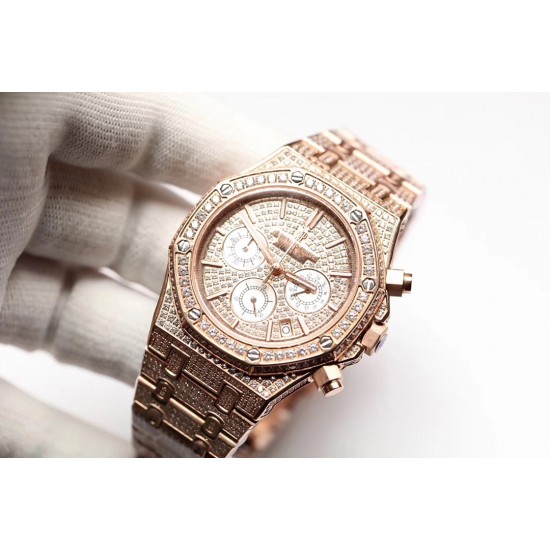 (K8新品)爱彼Audemars Piguet 皇家橡树系列 26320ST 26320BA 26320OR 钻石手表 搭载316L不锈精钢表壳 实心厚重钢带精选进口奥地利水钻 光彩闪耀 采用进口VK石英跑秒机芯 精准计时 耗时11个月 多功能钻石精装手表 尺寸42mm 重量170g (K8新品)爱彼Audemars Piguet 皇家橡树系列 26320ST 26320BA 26320OR 钻石手表 搭载316L不锈精钢表壳 实心厚重钢带精选进口奥地利水钻 光彩闪耀 采用进口VK石英跑秒机芯 精准计时 耗时11个月 多功能钻石精装手表 尺寸42mm 重量170g