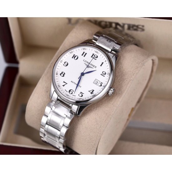 品牌:浪情-LONGINES⚡️型号:名匠系列男士单历腕表机芯:搭载顶级ETA2824全自动机械机芯,摆幅28800,动力储备48小时+,超薄机芯玻璃:防刮耐磨蓝宝玻璃镜面 表壳:316精钢表壳 超薄纤细原装同步壳身 三度防水,尺寸:38.5/9mm细节:字面、表针细节原版同步库存:备货充裕,全系总量500+附件:配送独家定制专柜同步运输木盒 品牌:浪情-LONGINES⚡️型号:名匠系列男士单历腕表机芯:搭载顶级ETA2824全自动机械机芯,摆幅28800,动力储备48小时+,超薄机芯玻璃:防刮耐磨蓝宝玻璃镜面 表壳:316精钢表壳 超薄纤细原装同步壳身 三度防水,尺寸:38.5/9mm细节:字面、表针细节原版同步库存:备货充裕,全系总量500+附件:配送独家定制专柜同步运输木盒