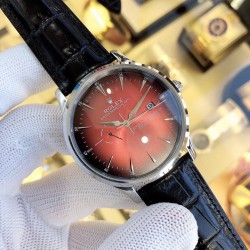 实物    拍摄品牌：劳力士-ROLEX  类型：[酷]男士腕表表壳：316精钢（做工优质）表带：进口  小牛皮(原装针扣)机芯：进口8217全自动机械机芯（走时稳定）玻璃：高级强化镀膜镜面尺寸：直径40mm，厚度12mm