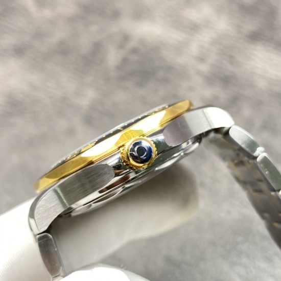 【VS出品】欧米茄 海马300M 316精钢材质打造！间金钢带款！8800机 42MM！金灿灿，这个颜色好看！出货实拍