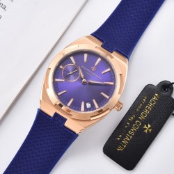 FK-VACHERON CONSTANTIN【江诗丹顿】纵横四海系列火热上市，突破传统，时尚优雅的多彩表带，可满足佩戴者在不同场合的需求，多样化的色彩设计演绎大胆而时尚的风格，江诗丹顿在装置时始终将舒适性放在首位，确保腕表完美贴合手腕，纯钢表壳，进口石英机芯，蓝宝石水晶玻璃，舒适胶质表带，采用原装针式表扣佩戴方便！尺寸:36.5mm