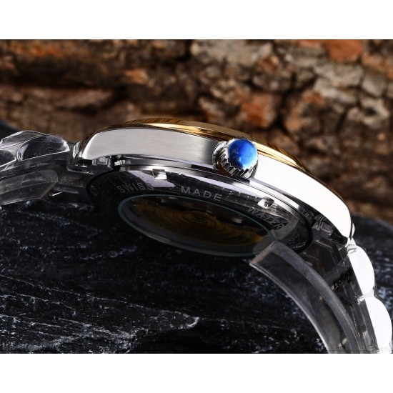 实物拍摄品牌：劳力士-ROLEX 类型：[酷]男士腕表表壳：316精钢（做工优质）表带：优质316精钢（两种可选）机芯：高级定制全自动机械机芯（走时稳定）玻璃：高级强化镀膜镜面尺寸：直径40mm，厚度12mm