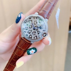 爆款到货卡地亚蓝气球满钻系列双排四角排✨超美人工镶嵌施华洛世奇水晶钻 字面全钻尽显高端品质 鳄鱼纹小牛皮搭配原装折叠扣 方便携带 百搭尺寸36mm(白玫金壳三色可选)适合各种高大上场合[机智]