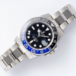 ROLEX 劳力士 GMT格林尼治型 尺寸40mm！精钢表壳表链，蓝宝石镜面，超级夜光，双向陶瓷旋转表圈，原装折叠扣！