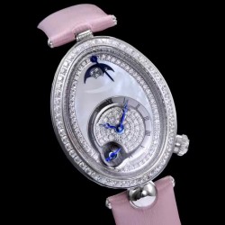 AW厂高端品质：宝玑那不勒斯王后系列REINE DE NAPLES[色]高品质女士瑞士石英机芯女表[色]设计灵感正是来自宝玑大师为那不勒斯王后卡洛琳缪拉所创制的世界首枚腕表。该系列腕表采用鹅卵形的表壳和机芯，设计独特，曲线优美，以时尚.优雅的形式表达现代女性的柔美与妩媚，散发着浓浓诗意。