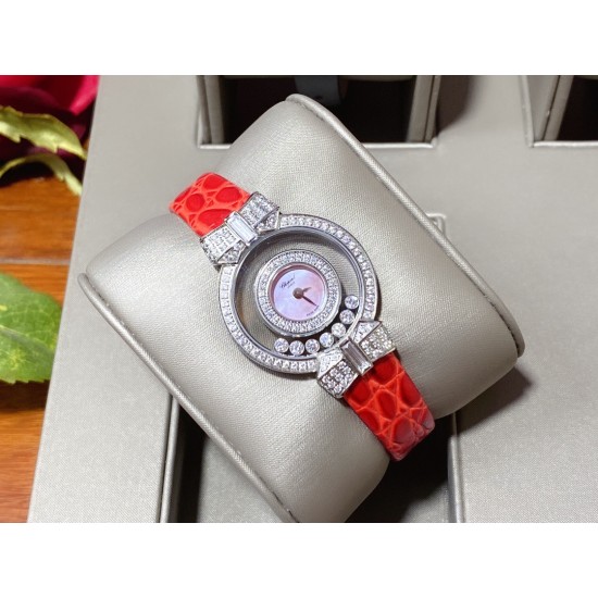 实拍 (蝴蝶结)chopard-happy Sport 萧邦HAPPY DIAMONDS系列快乐钻 腕表蓝宝石玻璃镜面 原厂瑞士石英机芯 镜面内自由滑动快乐钻 钻石围绕表盘回旋起舞 制作精巧双层透明跳跃时尚的设计风格,完美女性的前卫、大方、秀气的特质,内、外蓝宝石玻璃 ,微型按调EAT瑞士石英机,表壳直径约28mm 实拍 (蝴蝶结)chopard-happy Sport 萧邦HAPPY DIAMONDS系列快乐钻 腕表蓝宝石玻璃镜面 原厂瑞士石英机芯 镜面内自由滑动快乐钻 钻石围绕表盘回旋起舞 制作精巧双层透明跳跃时尚的设计风格,完美女性的前卫、大方、秀气的特质,内、外蓝宝石玻璃 ,微型按调EAT瑞士石英机,表壳直径约28mm