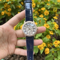 【玫瑰金午夜蓝】甜蜜七夕，浪漫佳节与你度过！   超美宝珀3661钻石女表34.9mm钻石舞会系列腕表惊艳登场！