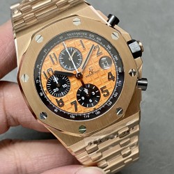 APF厂爱彼26470 26170皇家橡树离岸系列42mm，钢带版封顶之作，独家原装工艺松动头粒，打破市面钢带无法松动头粒的壁垒，实现原装工艺，让钢带也可以更加贴合手腕.搭载3126计时机芯。