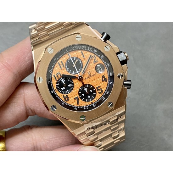 APF厂爱彼26470 26170皇家橡树离岸系列42mm,钢带版封顶之作,独家原装工艺松动头粒,打破市面钢带无法松动头粒的壁垒,实现原装工艺,让钢带也可以更加贴合手腕.搭载3126计时机芯。 APF厂爱彼26470 26170皇家橡树离岸系列42mm,钢带版封顶之作,独家原装工艺松动头粒,打破市面钢带无法松动头粒的壁垒,实现原装工艺,让钢带也可以更加贴合手腕.搭载3126计时机芯。