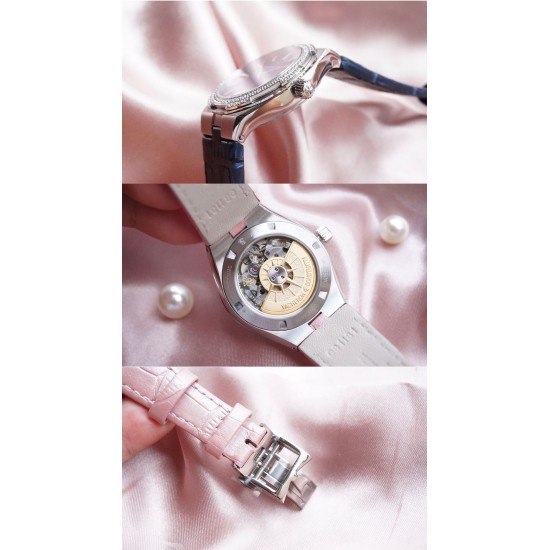 ★实拍 女神推荐款【Vacheron Constantin江诗丹顿】纵横四海系列OVERSEAS女款小号型【表壳】表径3610.8mm 质感细腻大方 84颗圆形切割施华洛水钻璀璨夺目 蓝宝石镜面永不刮花【表盘】大三针的设计 简约大方 旭日纹缎面拉丝的工艺处理 深邃优雅 18k金时标均带白色夜光涂层【机芯】CITIZEN8系列改Cal.5300机芯(机芯稳定零返修 )后原装18k纳米镀金质摆陀【表带扣】半马其他十字三片折叠式表扣 进口牛皮表带越欣赏 越懂欣赏 ★实拍 女神推荐款【Vacheron Constantin江诗丹顿】纵横四海系列OVERSEAS女款小号型【表壳】表径3610.8mm 质感细腻大方 84颗圆形切割施华洛水钻璀璨夺目 蓝宝石镜面永不刮花【表盘】大三针的设计 简约大方 旭日纹缎面拉丝的工艺处理 深邃优雅 18k金时标均带白色夜光涂层【机芯】CITIZEN8系列改Cal.5300机芯(机芯稳定零返修 )后原装18k纳米镀金质摆陀【表带扣】半马其他十字三片折叠式表扣 进口牛皮表带越欣赏 越懂欣赏