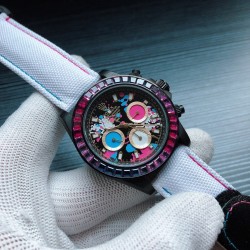 N厂做工 劳力士 ROLEX X43 迪通拿系列男士多功能机械腕表 尺寸：42mm12mm机芯：全自动机械机芯 镜面：蓝宝石玻璃镜面 材料：316精钢鑫表壳 表扣：原装折叠扣 三杰精致推荐男士机械休闲商务腕表 SJ为你精心打造超真实实物图拍摄 让你超真实实物图体验