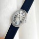 Baignoire de Cartier / oval shape / silver with diamonds Width 28mm . length 39mm 卡地亚创新与复古撞击的审美 / Baignoire腕表卡地亚浴缸系列,法式优雅的椭圆形设计搭配柔软绢丝表带,便捷式折叠表扣,略微弯曲的表壳完美贴合手腕曲线,配载瑞士石英机芯,淬火钢蓝剑形指针,耐磨损镜面,宽度28mm ,长度39mm Baignoire de Cartier / oval shape / silver with diamonds Width 28mm . length 39mm 卡地亚创新与复古撞击的审美 / Baignoire腕表卡地亚浴缸系列,法式优雅的椭圆形设计搭配柔软绢丝表带,便捷式折叠表扣,略微弯曲的表壳完美贴合手腕曲线,配载瑞士石英机芯,淬火钢蓝剑形指针,耐磨损镜面,宽度28mm ,长度39mm