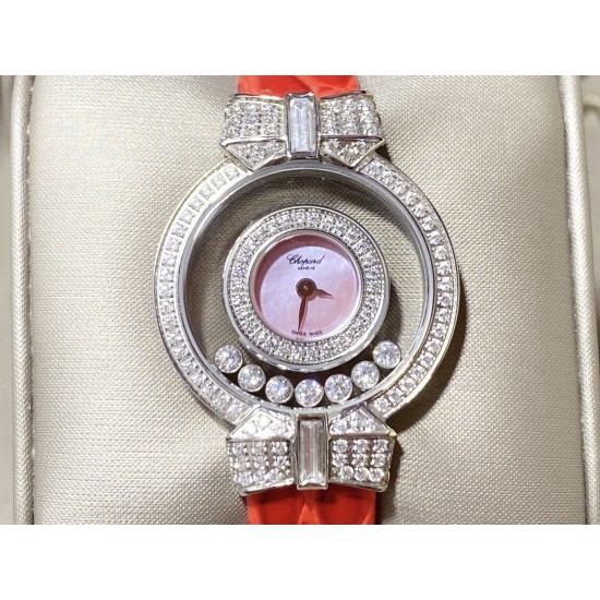 实拍 (蝴蝶结)chopard-happy Sport 萧邦HAPPY DIAMONDS系列快乐钻 腕表蓝宝石玻璃镜面 原厂瑞士石英机芯 镜面内自由滑动快乐钻 钻石围绕表盘回旋起舞 制作精巧双层透明跳跃时尚的设计风格,完美女性的前卫、大方、秀气的特质,内、外蓝宝石玻璃 ,微型按调EAT瑞士石英机,表壳直径约28mm 实拍 (蝴蝶结)chopard-happy Sport 萧邦HAPPY DIAMONDS系列快乐钻 腕表蓝宝石玻璃镜面 原厂瑞士石英机芯 镜面内自由滑动快乐钻 钻石围绕表盘回旋起舞 制作精巧双层透明跳跃时尚的设计风格,完美女性的前卫、大方、秀气的特质,内、外蓝宝石玻璃 ,微型按调EAT瑞士石英机,表壳直径约28mm
