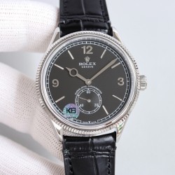 劳力士 ROLEX 恒动1908型，m52508-0006小秒型腕表，是劳力士几百年来第一款透底腕表，腕表尺寸：39mm，独家定制Cal.7140原装机芯，功能外表做到和原装一致；走时精准稳定性！ 3. 红金技术，厚度达到包金一般的标准，腕表重量优化！ 4.搭配意大利小牛皮，双褶扣，皮质柔软细腻更加贴合手腕给您带来舒适的佩戴感！